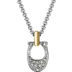 Nwt in box Coach Signature c pave necklace
